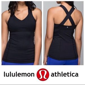 Lulu lemon black cross back tank